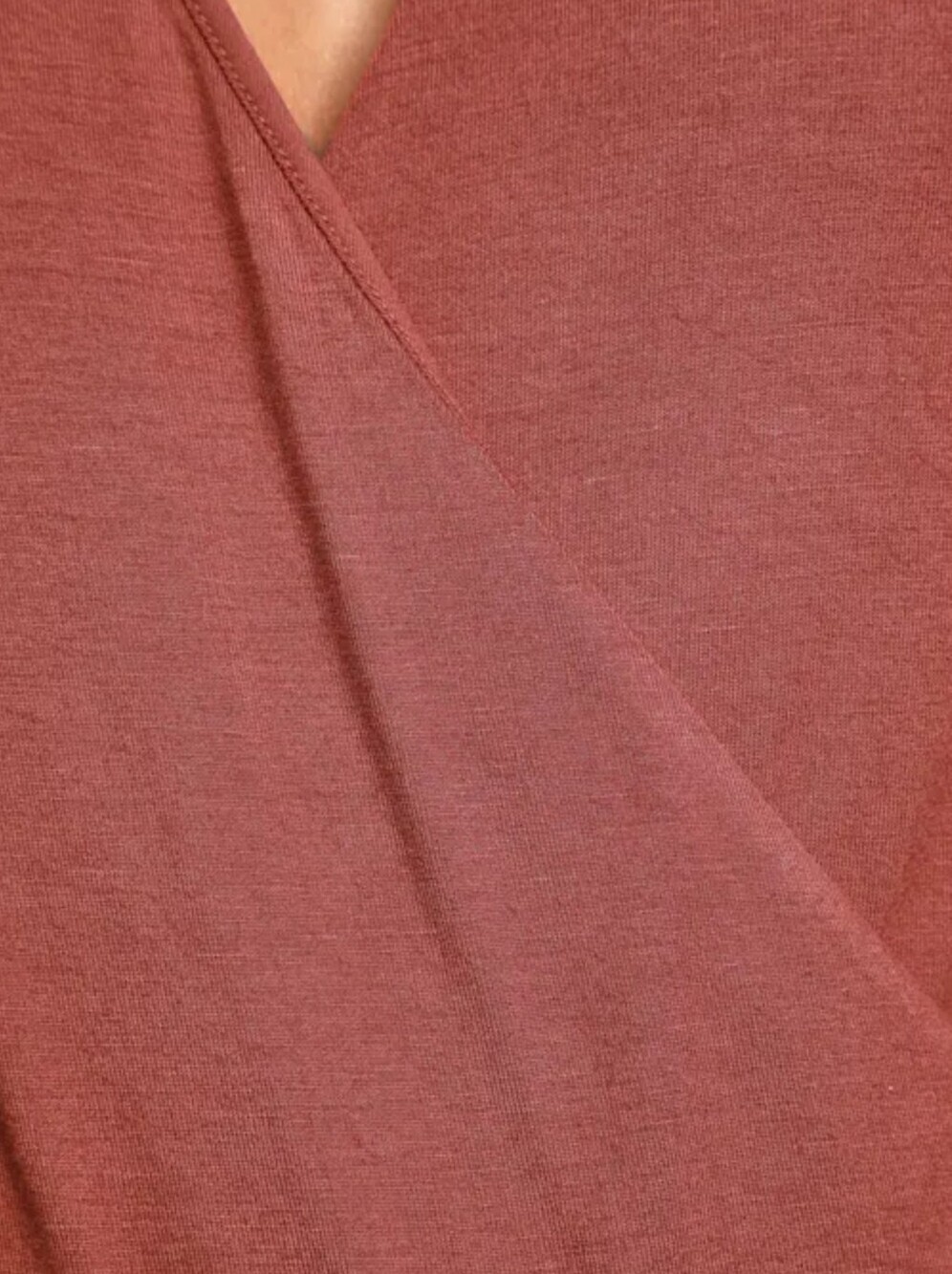 Lulus Marren Rust Red Short Sleeve Surplice Faux Wrap Bodysuit - Small - NWT! - Picture 8 of 13